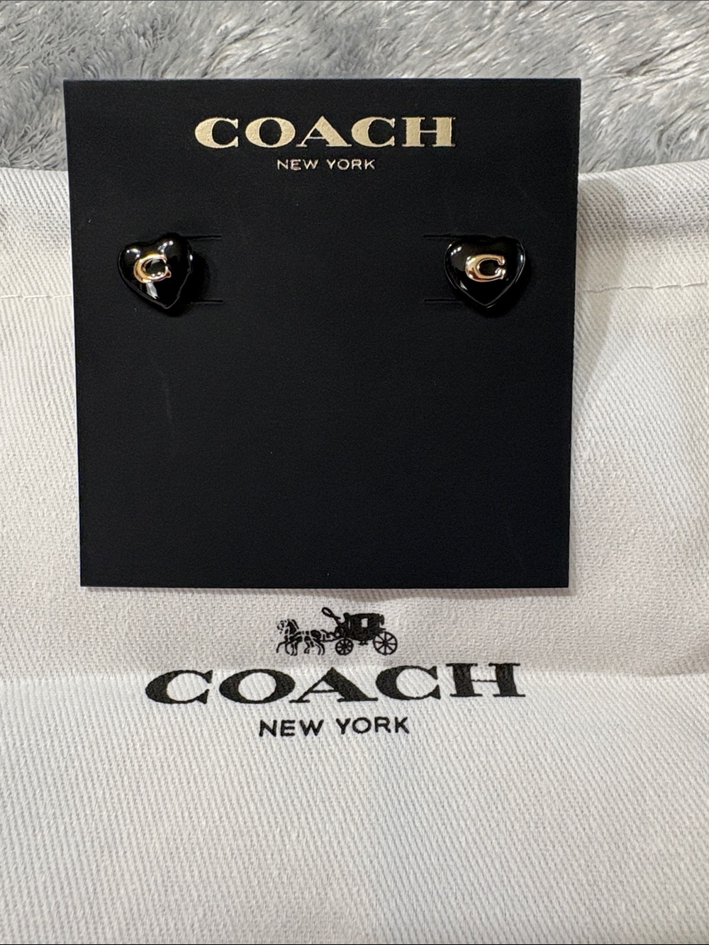 Coach Heart Stud Earrings